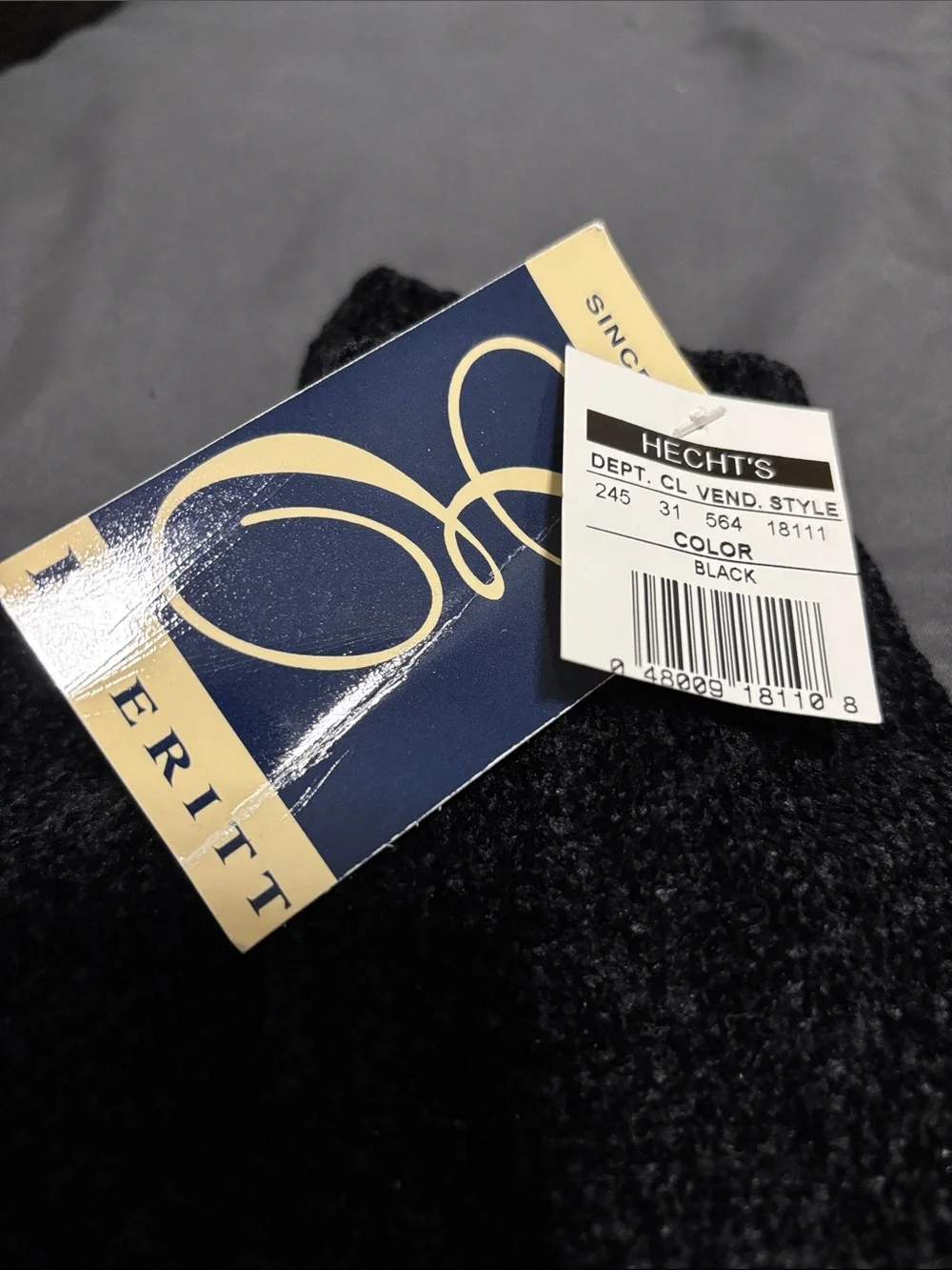 Women's Black Knit Gloves
